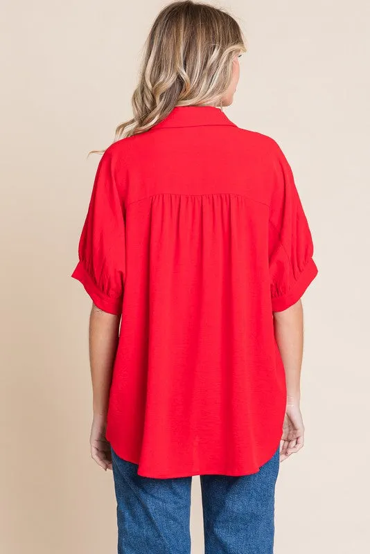 Solid Dolman Sleeves Top