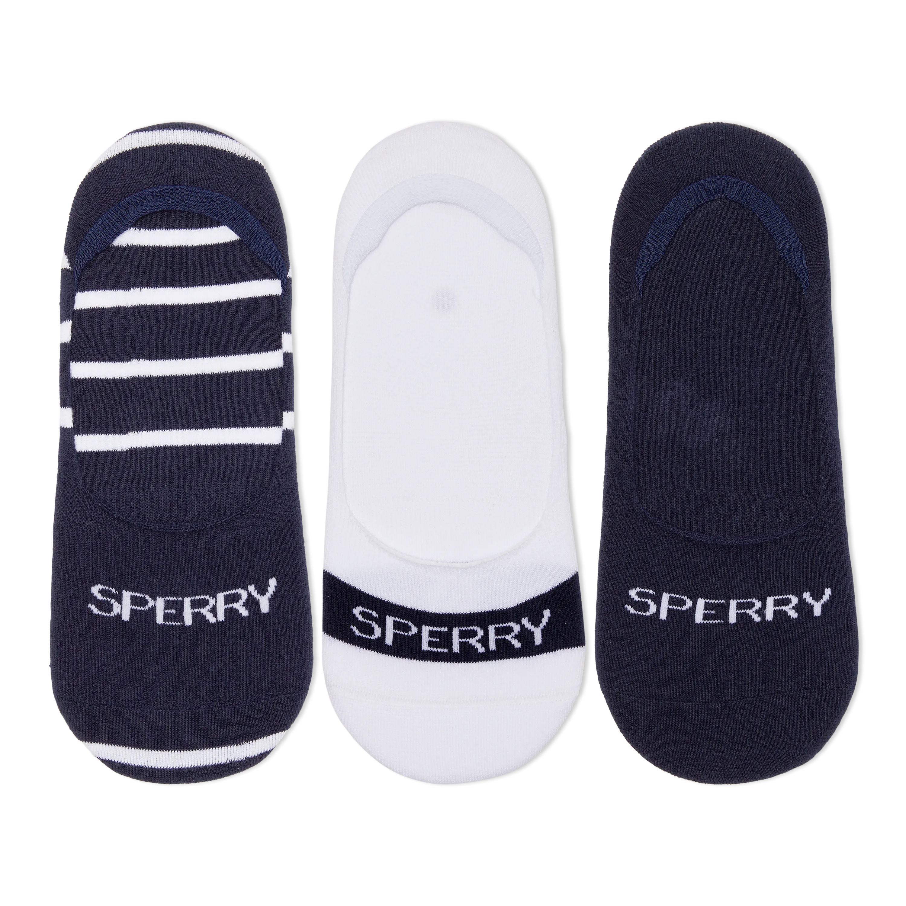 Sperry Women's Signature Stripe Liner 3-Pair Socks
