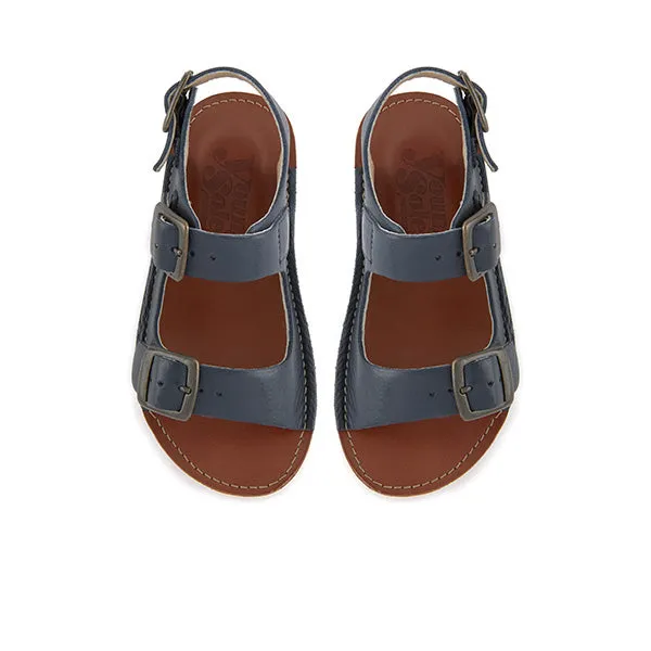 Spike Kids Sandal Navy Leather