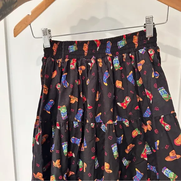 Square Up Fashion INC Vintage Western Cowboy Skirt Square Dancing sz XS