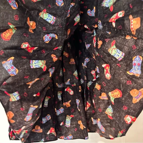 Square Up Fashion INC Vintage Western Cowboy Skirt Square Dancing sz XS