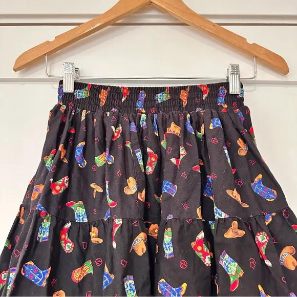 Square Up Fashion INC Vintage Western Cowboy Skirt Square Dancing sz XS