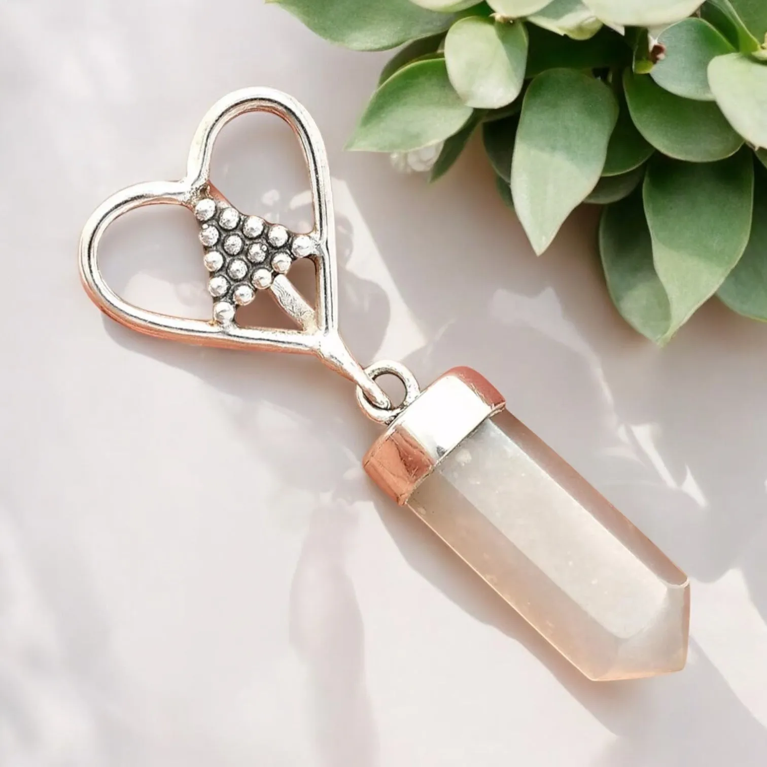 Srilankan Moonstone point Solid 925 Sterling Silver Pendant