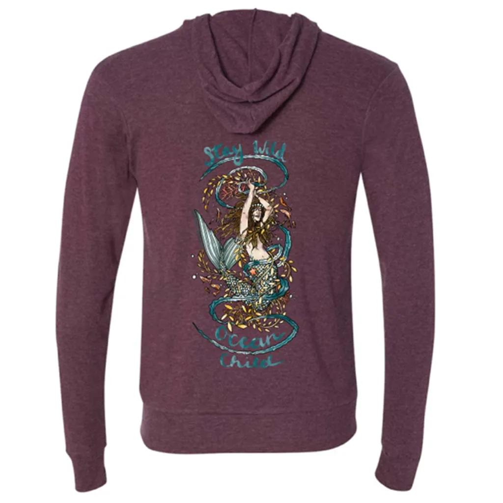 Stay Wild Ocean Child Lightweight Zip Hoodie