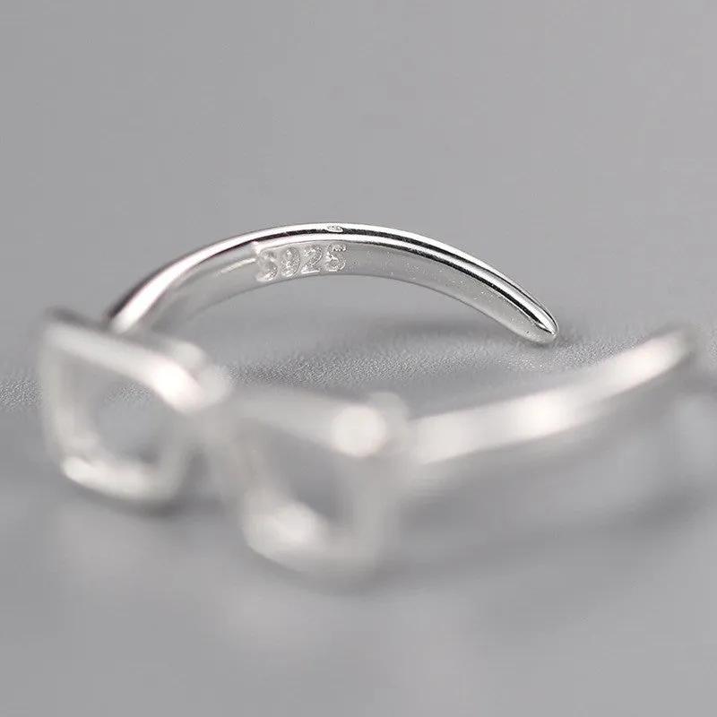 Sterling Silver 'Le Me' Glasses Toe Ring - 925