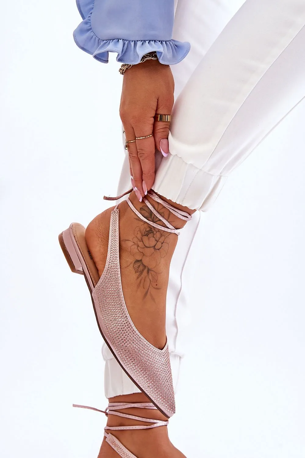 Strappy ballet flats