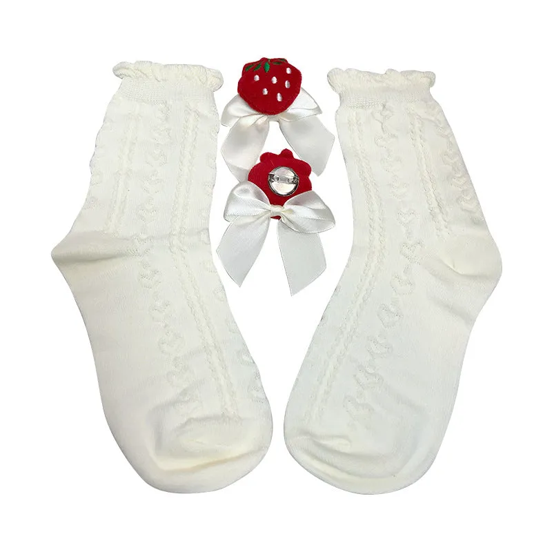 Strawberry Butterfly Socks