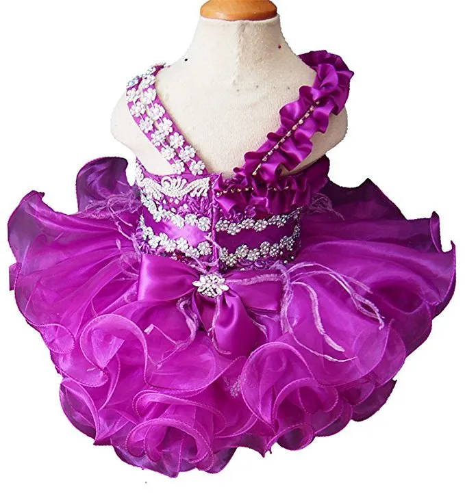 Stylish/Fashionable Baby Girl Purple Cupcake Pageant Dress