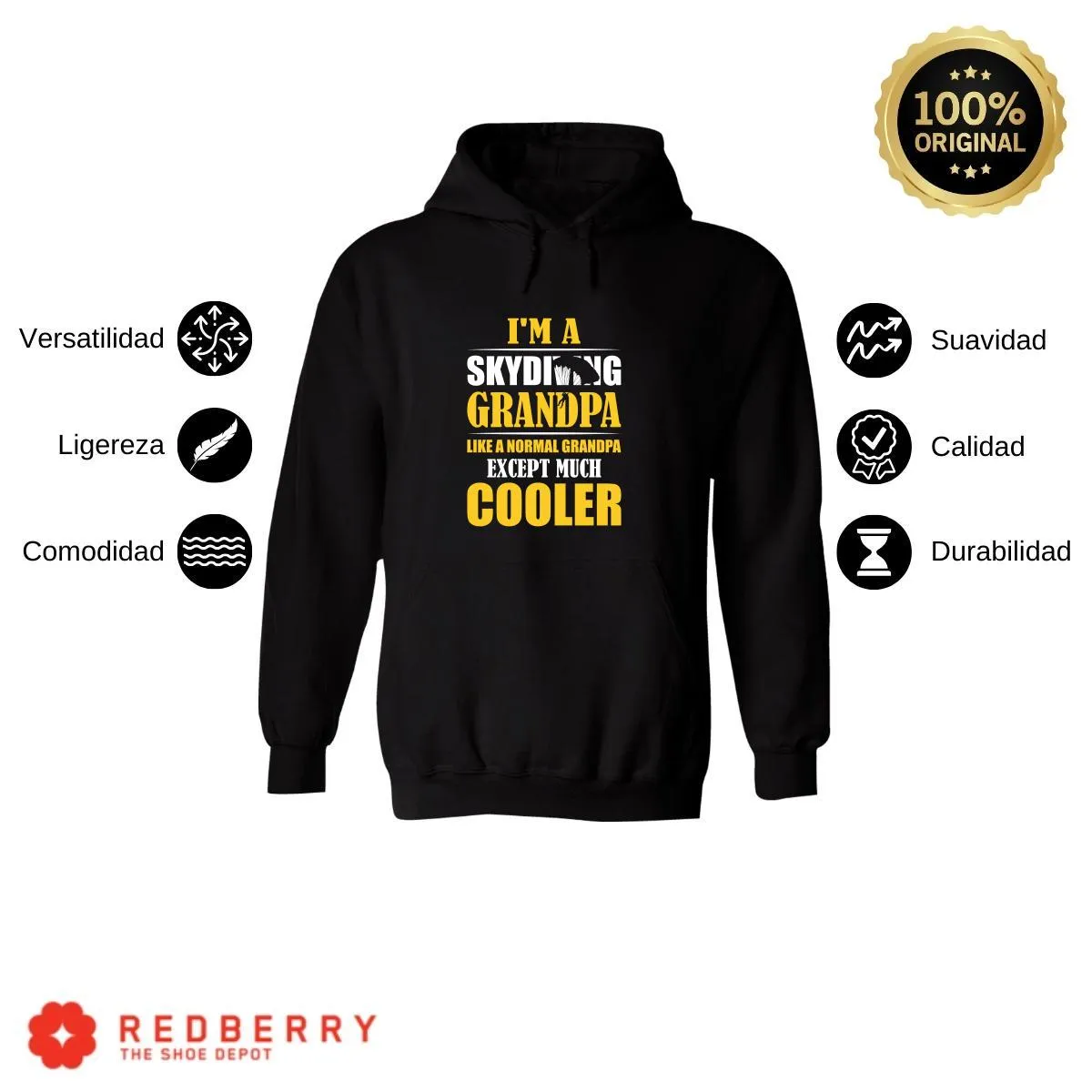Sudadera Hombre  Hoodie Paracaidismo Deporte Vintage 017