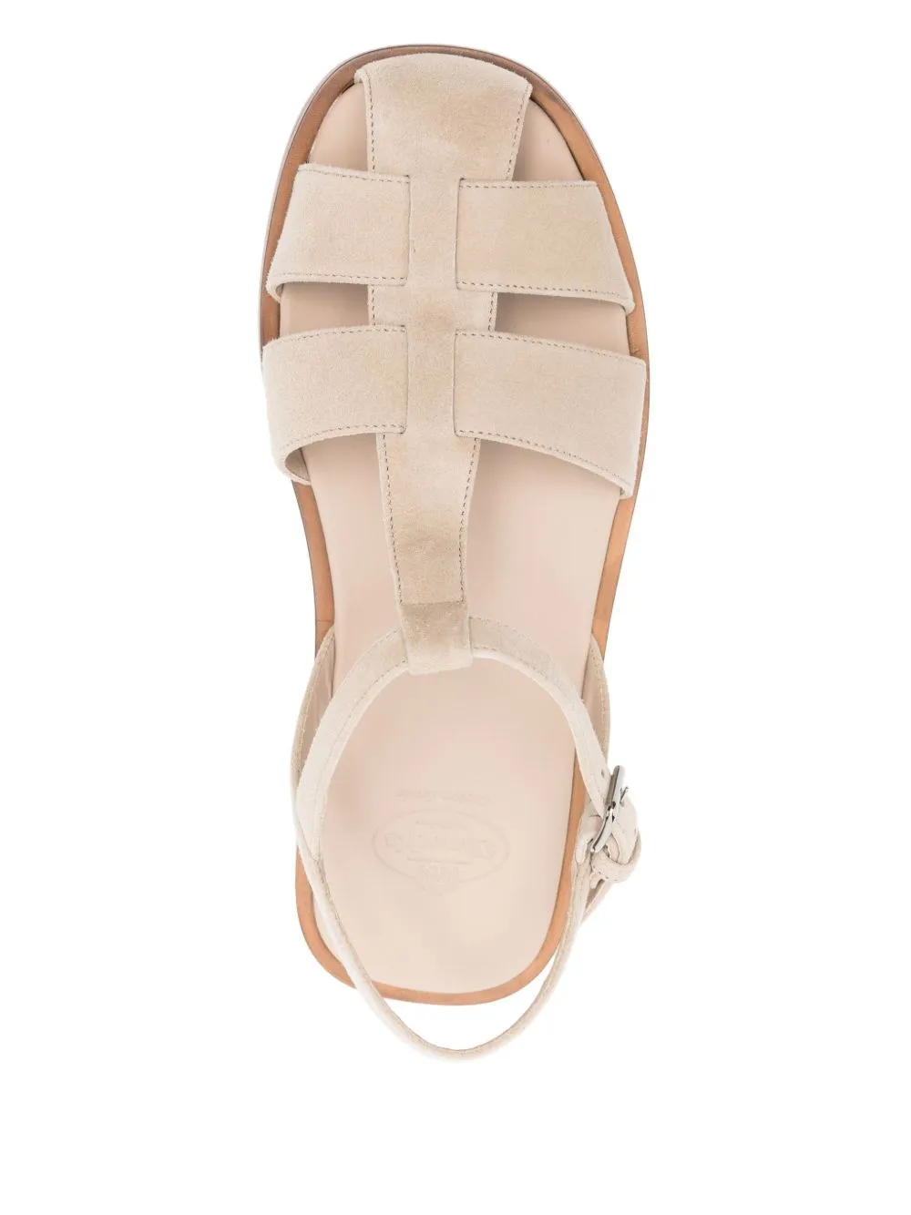 Suede leather cage sandals