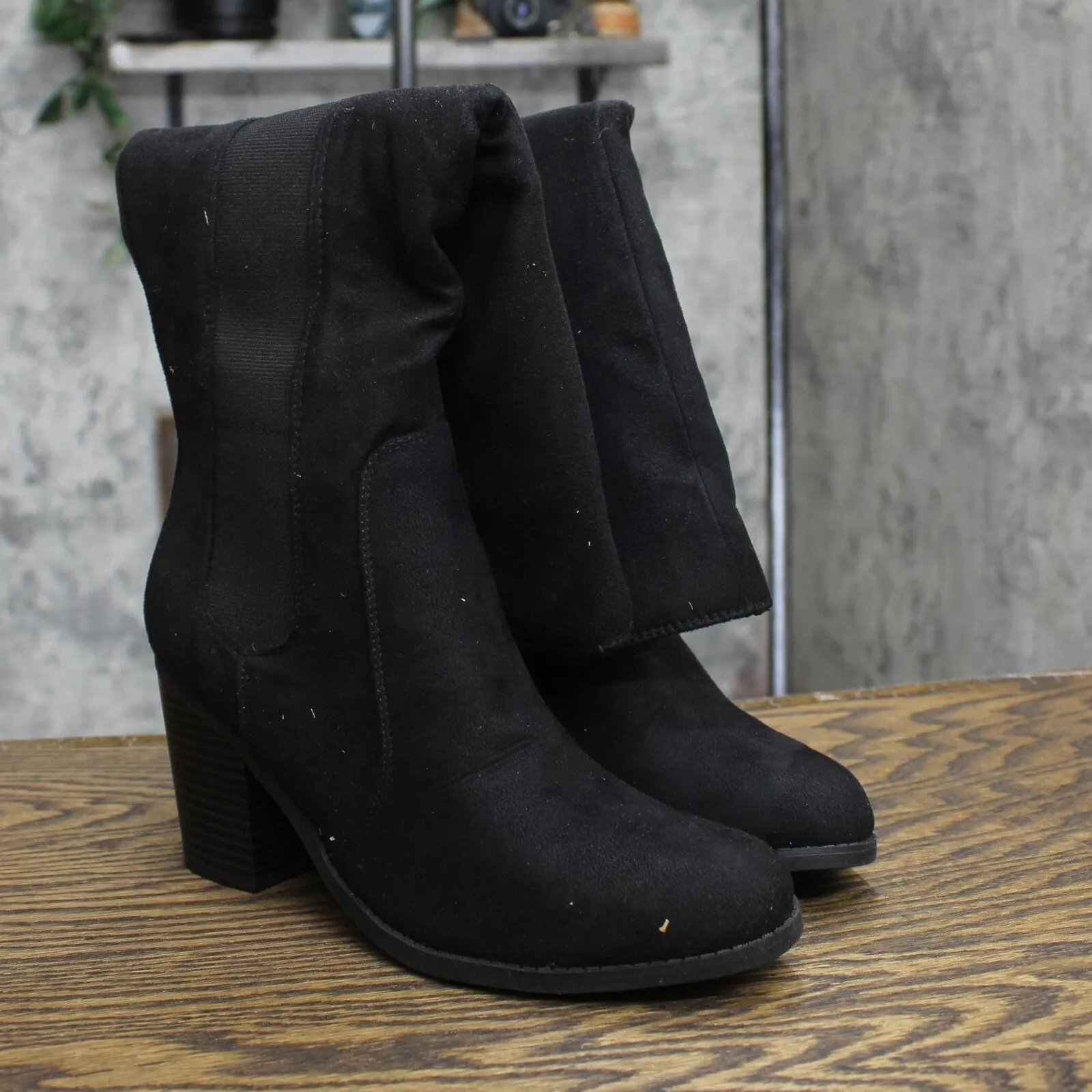 Sugar Women's Willetta Casual Heeled Boots Shoes SGR-WILLETTA Black 7.5M