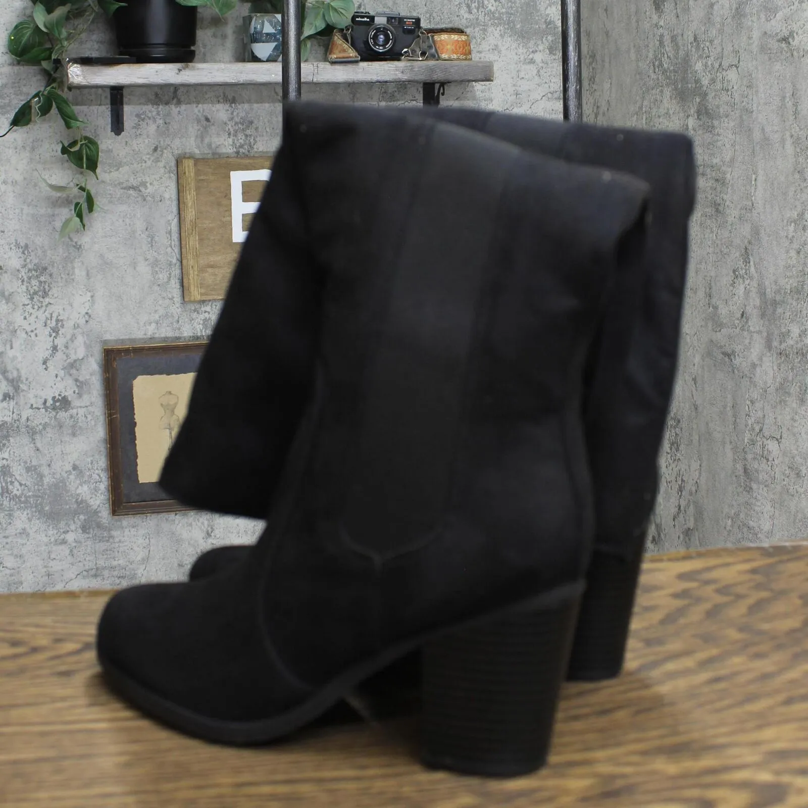 Sugar Women's Willetta Casual Heeled Boots Shoes SGR-WILLETTA Black 7.5M