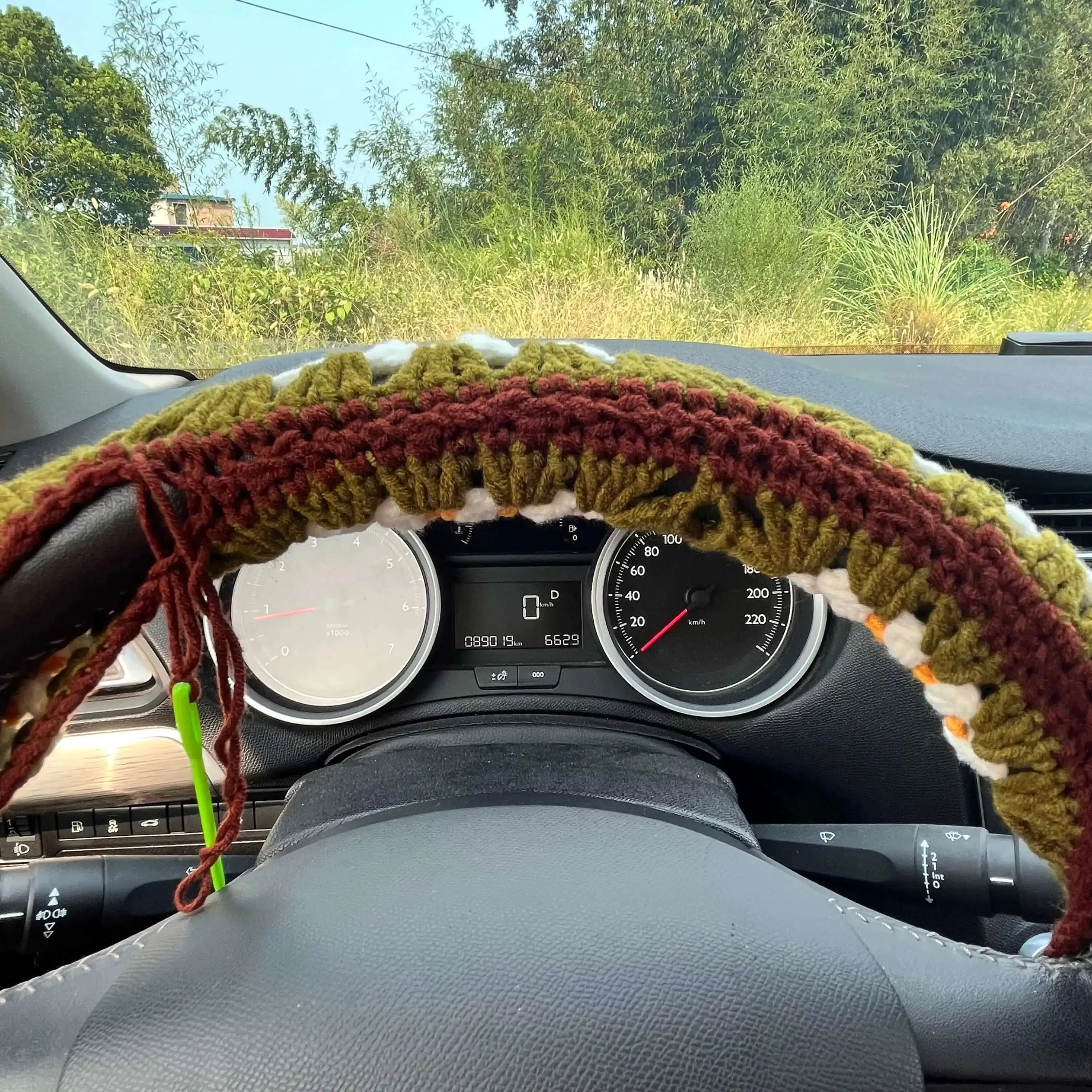 Sunflower Crochet Steering Wheel Cover