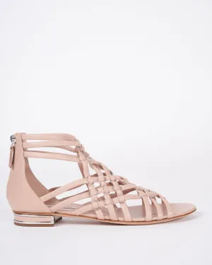 tacco - cage minorca gladiator flat sandal back zip - dafne
