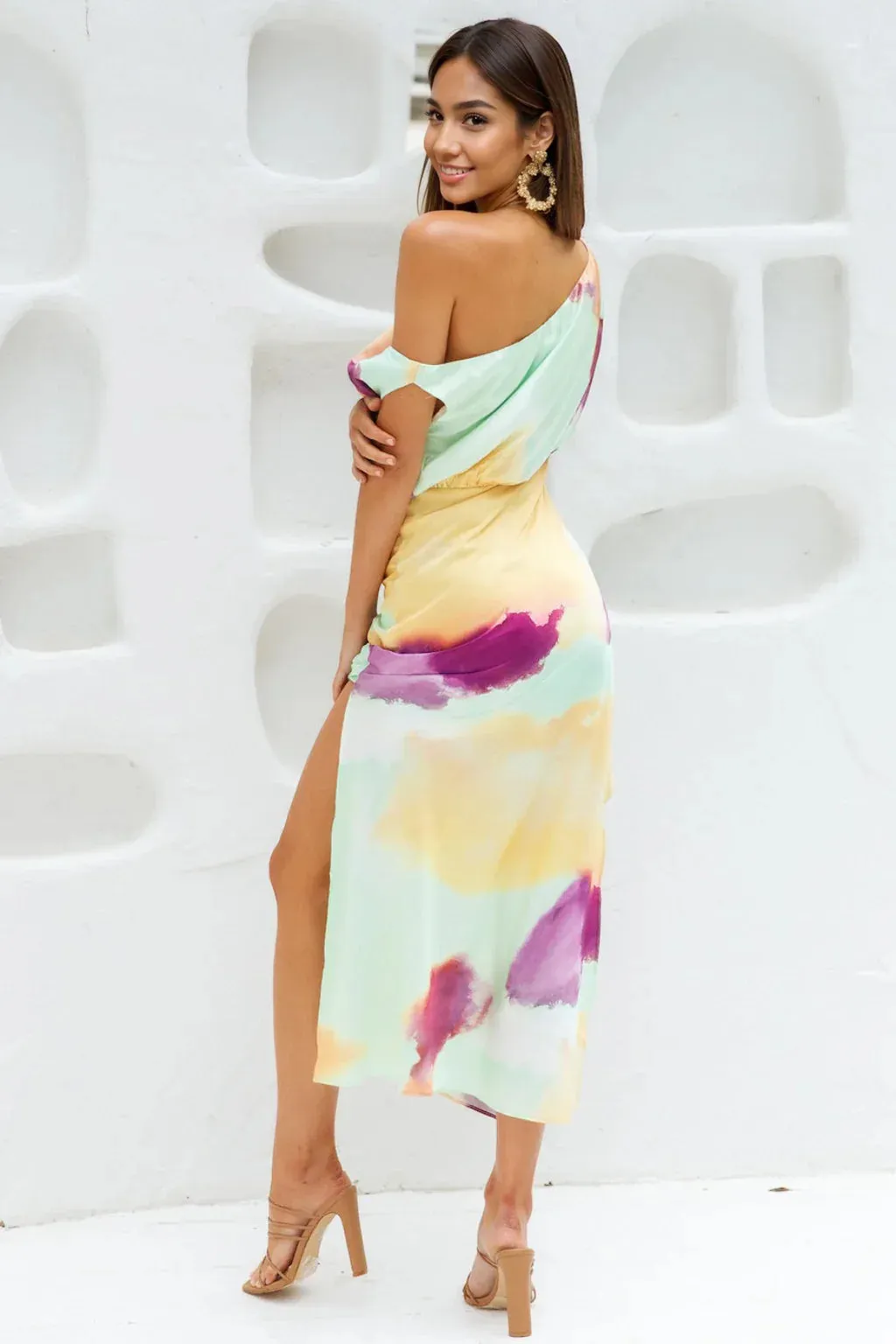 Talk To Me Midi Dress Multi
