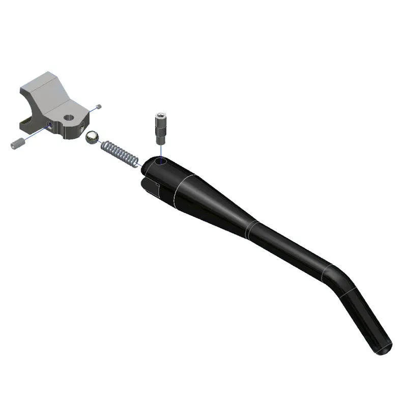 TC Bros. Black Weld On Kick Stand for 1-1/4" Frame Tubing