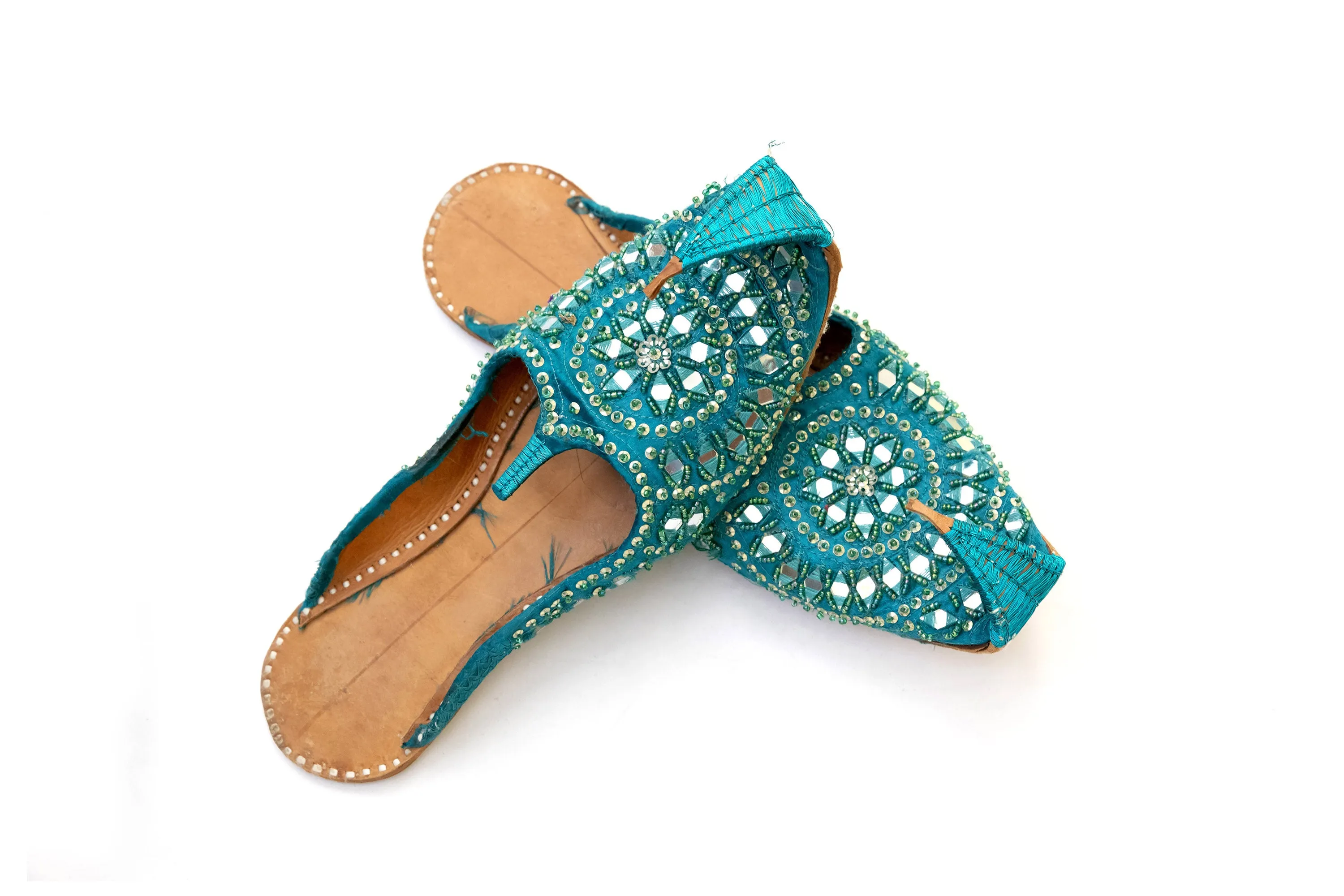 Teal Dulha Khussa - Shoes - Women's