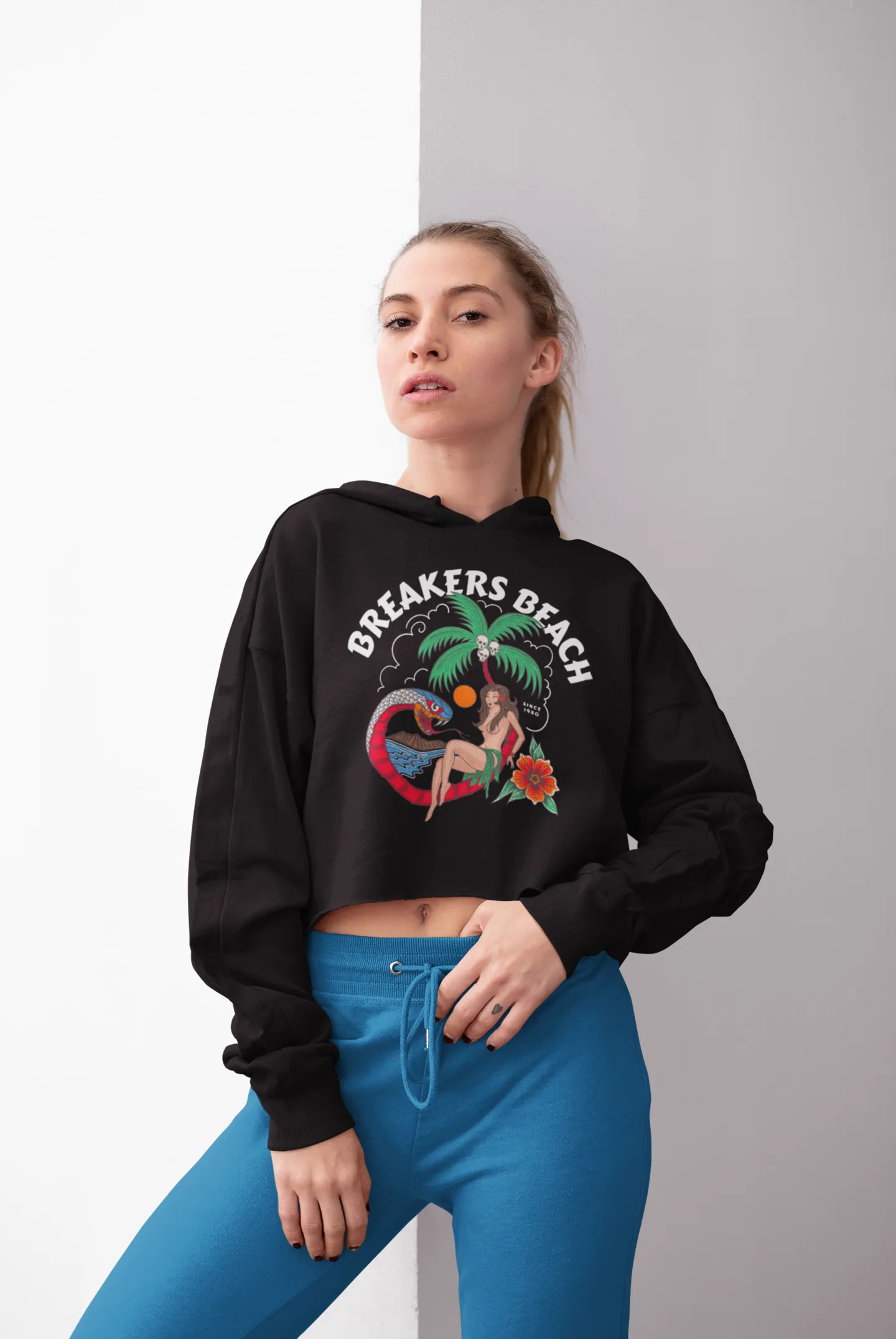 Temptation Island (Light Print) Women’s Lightweight Cropped Hoodie