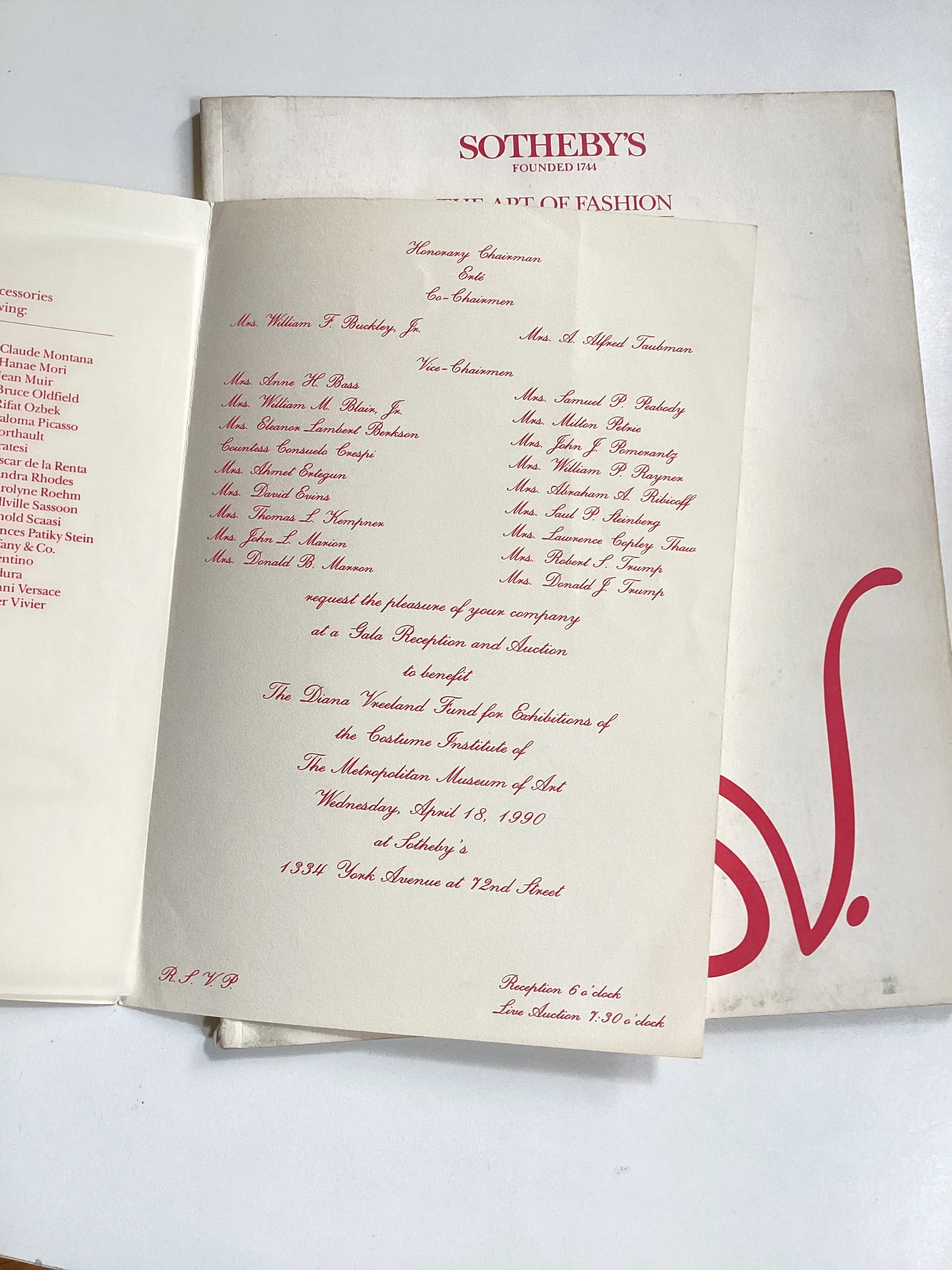 The Art of Fashion : An Auction for the Benefit of the Diana Vreeland Fund for Exhibitions