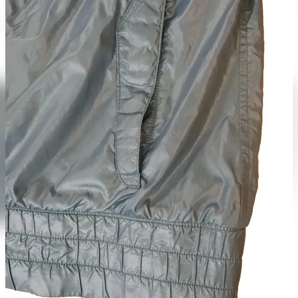 The North Face Coat Jacket Full Zip Slate Blue Hidden Hood Vintage Woman Sz XL