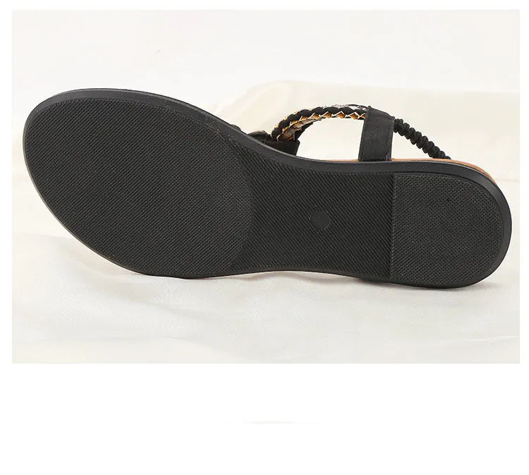 Thong Sandals Female Summer Fashion Boho Sandals Women's Large Size Women's Shoes