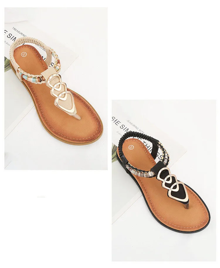 Thong Sandals Female Summer Fashion Boho Sandals Women's Large Size Women's Shoes