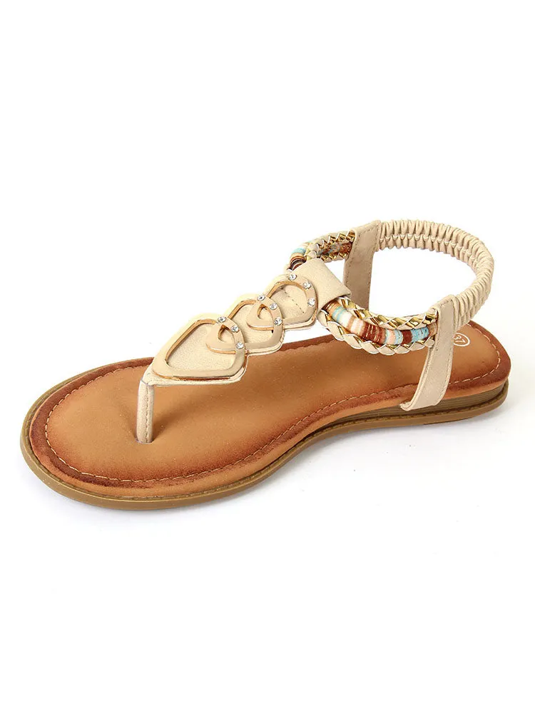Thong Sandals Female Summer Fashion Boho Sandals Women's Large Size Women's Shoes