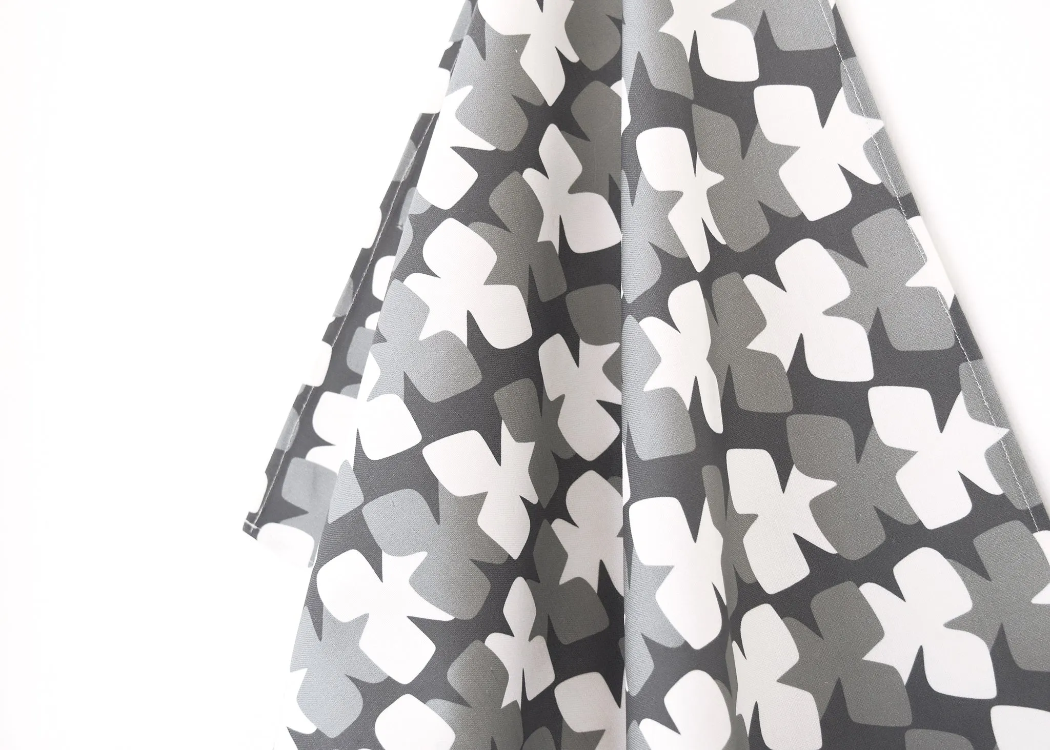 Tilt Linen Cotton Tea Towel (18.5x25) – Set of 3 (Fog, Charcoal, Snow)