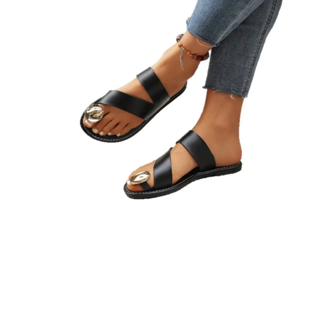 Toe Loop Flats Sandals