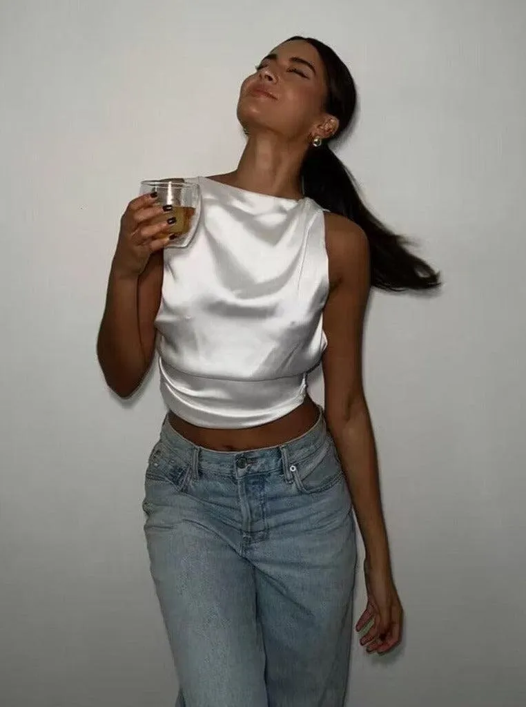 Top Dos Nu Satin - Juliana
