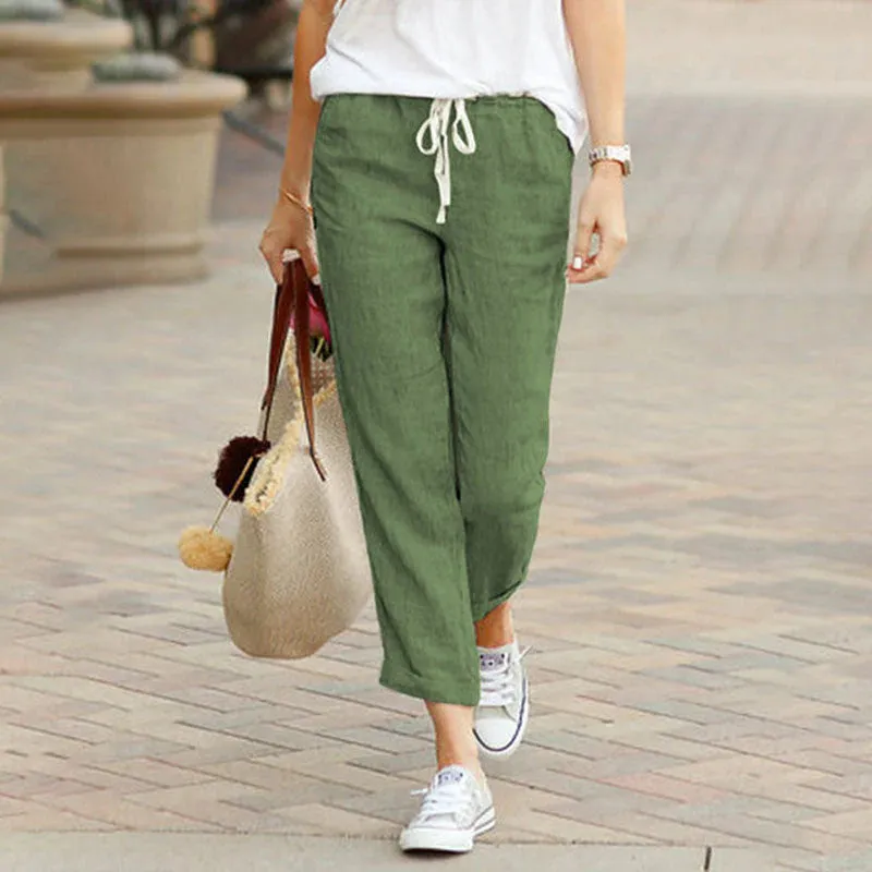 Trousers Bella™ | Women's Casual Straight Trouser Pants | Lightweight Fabric, Relaxed Fit & Versatile Style