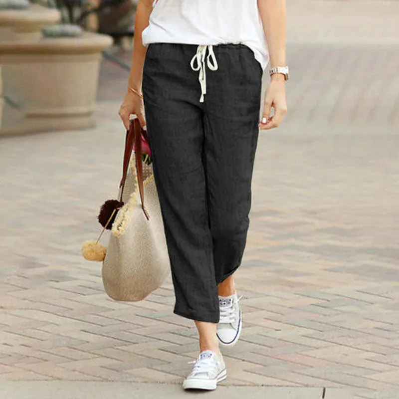Trousers Bella™ | Women's Casual Straight Trouser Pants | Lightweight Fabric, Relaxed Fit & Versatile Style