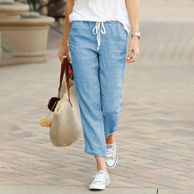 Trousers Bella™ | Women's Casual Straight Trouser Pants | Lightweight Fabric, Relaxed Fit & Versatile Style