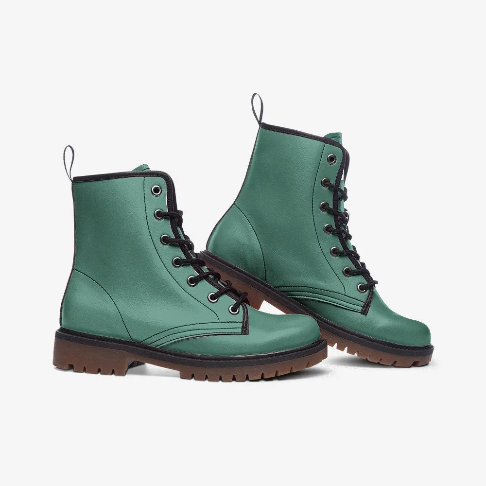 Turquoise Mint Blue Green Vegan Leather Unisex Boots