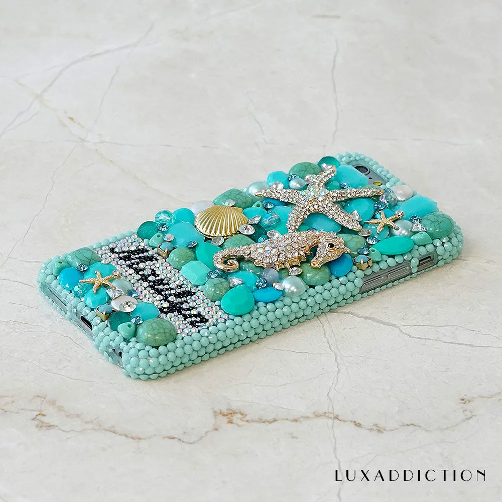 Turquoise Ocean Personalized Name & Initials Design (style PN_1092)