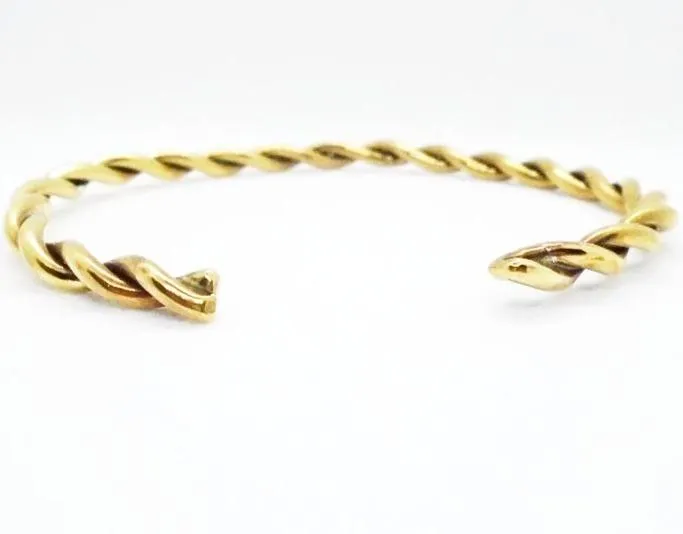 Twisted  Brass  Handmade Bracelet Cuff
