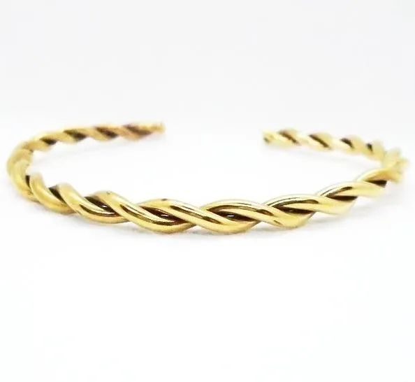 Twisted  Brass  Handmade Bracelet Cuff