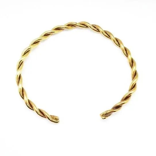 Twisted  Brass  Handmade Bracelet Cuff