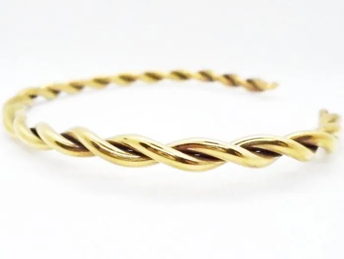 Twisted  Brass  Handmade Bracelet Cuff