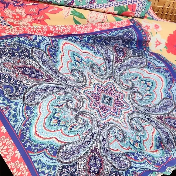 Umgee Women's Flowy, Flared, Summer, Vacation Paisley Bohemian Dress Sz M