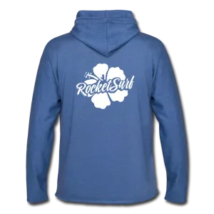Unisex Lightweight Terry Hoodie - White Flower