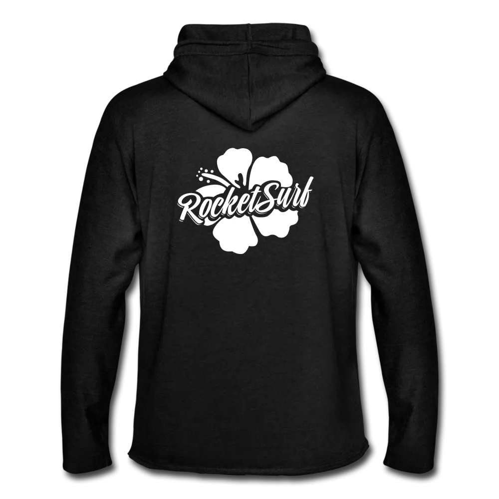 Unisex Lightweight Terry Hoodie - White Flower