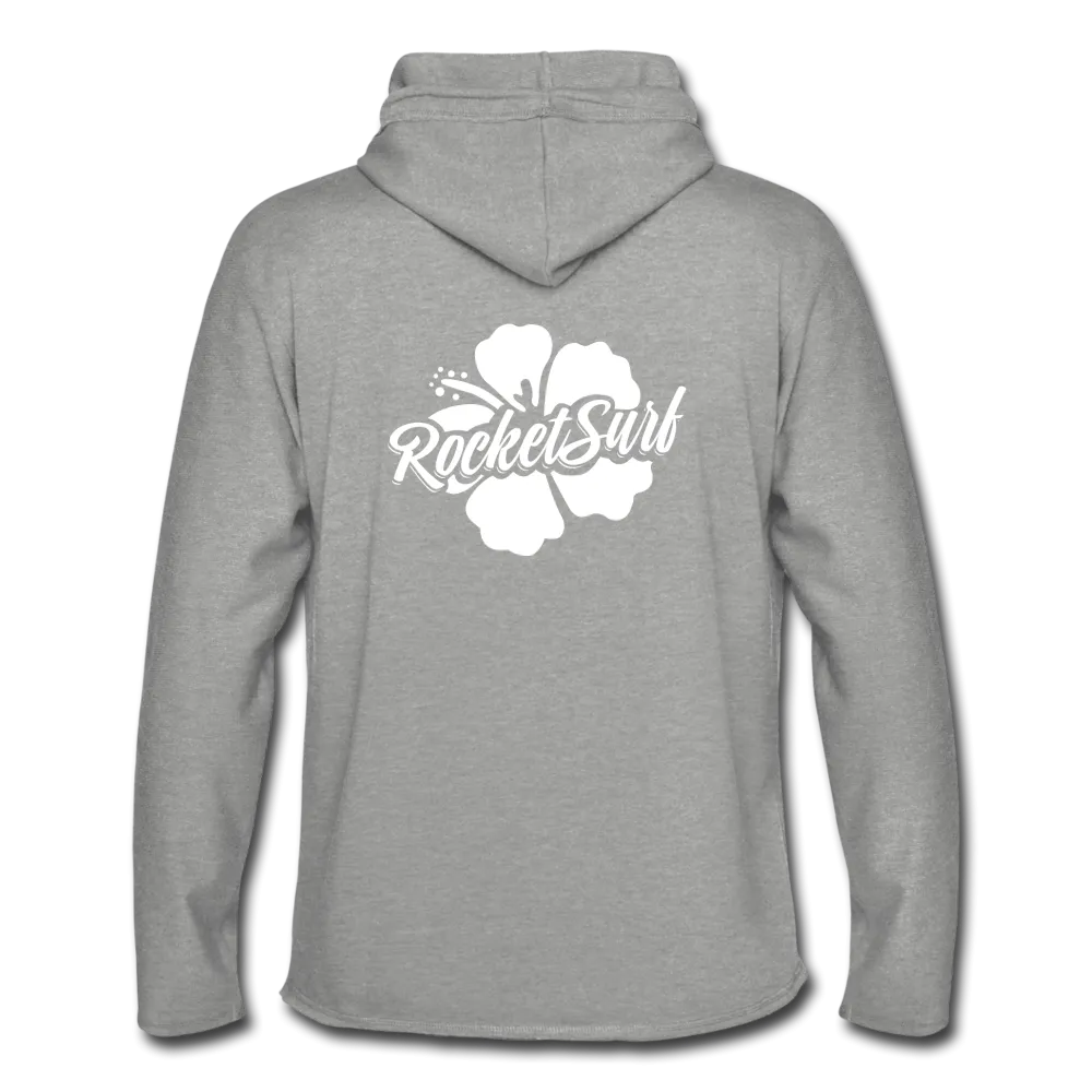 Unisex Lightweight Terry Hoodie - White Flower