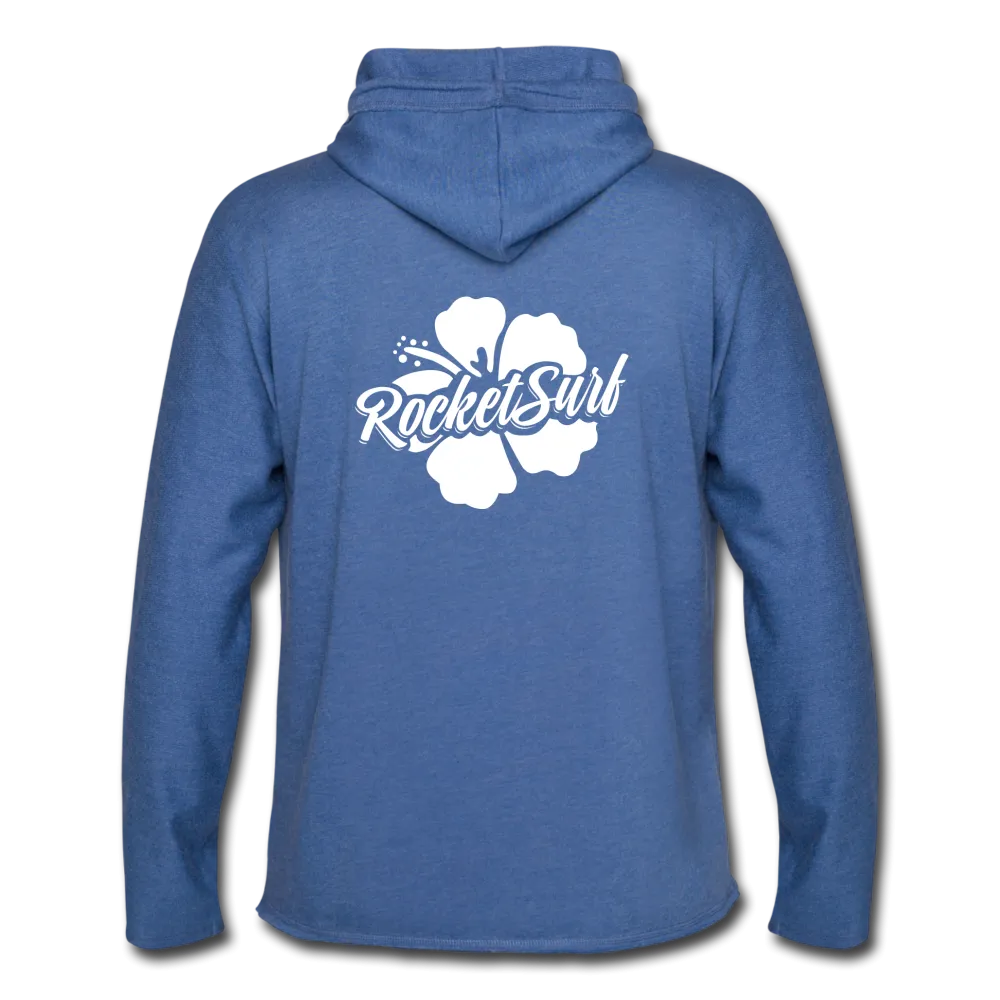 Unisex Lightweight Terry Hoodie - White Flower