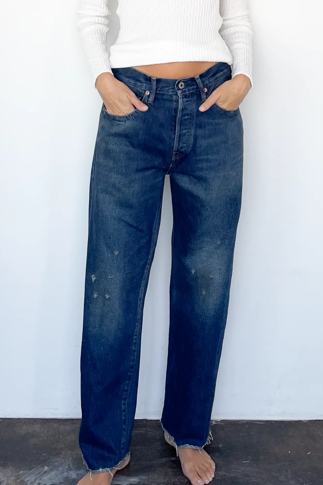 Unisex Vintage Ankle Cut Jean