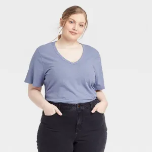 Universal Thread Women's Plus Size Short Sleeve V-Neck T-Shirt Tee