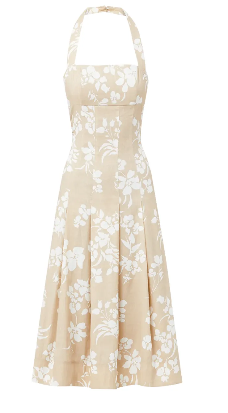 Veronica Beard AMALIA STRETCH-LINEN DRESS