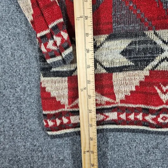 Vintage 90s Denim &amp; Supply Ralph Lauren Aztec Sweater Red Women's Size Small