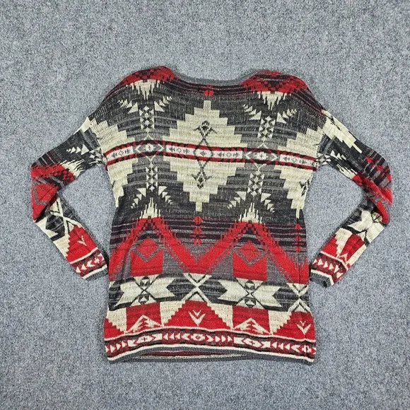 Vintage 90s Denim &amp; Supply Ralph Lauren Aztec Sweater Red Women's Size Small