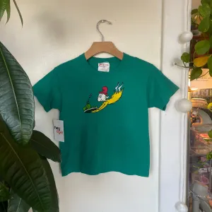 Vintage 90s Dr Seuss Green Eggs and Ham  girlie baby tee // Size XXS XS (HT2433)